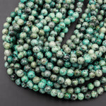 African Turquoise 6mm 8mm Round Beads High Quality AA Grade Natural Turquoise Gemstone Lots of Blues Greens 16" Strand
