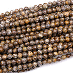 Natural African Lace Opal Round Beads 6mm 8mm 10mm Earthy Brown Gemstone Opal Beads 16" Strand