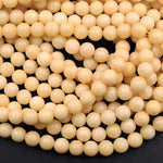 From Burma Stunning Natural Burmese Yellow Jade Round Beads 8mm 10mm 15.5" Strand
