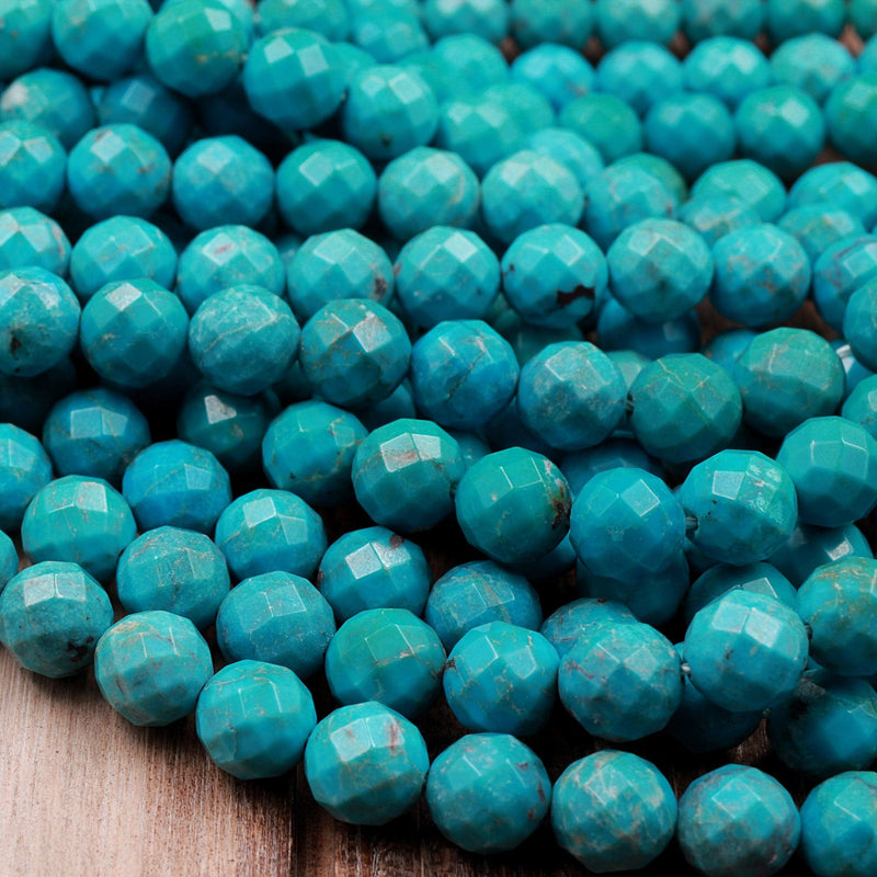 Genuine Natural Arizona Blue Turquoise Polished Rondelle Gemstone Beads  PGS368