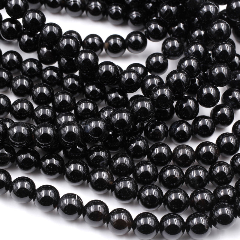 AAA Grade Natural Black Onyx Round Beads 2mm 3mm 4mm 6mm 8mm 10mm 12mm –  Intrinsic Trading