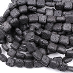 Lava Rectangle Beads Cushion Raw Smooth Porous Natural Volcanic Black –  Intrinsic Trading