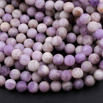 Matte Natural Violet Jade 4mm 6mm 8mm 10mm Round Beads 16" Strand