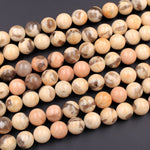 Natural Graphic Feldspar Smooth Plain 12mm Round Beads 16" Strand