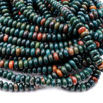 Real Genuine Bloodstone 6mm 8mm Rondelle Beads Superior Quality~  100% Natural Bloodstone Full 16" Strand