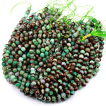 Natural Bicolor Brown Green Chrysoprase Round Beads 6mm 8mm 10mm Beads 15.5" Strand