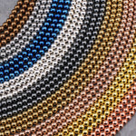 3mm Hematite Smooth Round Beads Metallic Shiny Silver Gold Blue Bronze Gunmetal Rose Gold Beads 15.5" Strand
