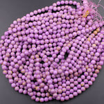 Phosphosiderite Round Beads 4mm 6mm 8mm 10mm Natural Rich Lavender Purple Phosphosiderite High Polish 16" Strand