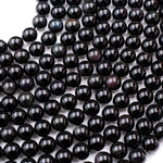 Natural Rainbow Black Obsidian 4mm 6mm 8mm 10mm Round Beads 15.5" Strand