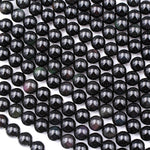 Natural Rainbow Black Obsidian 4mm 6mm 8mm 10mm Round Beads 15.5" Strand