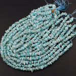 Natural Blue Larimar Freeform Chip Nugget Beads Stunning Real Genuine Blue Larimar Gemstone 16" Strand