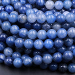 Natural Blue Aventurine 4mm 6mm 8mm 10mm Round Beads 15.5" Strand