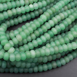 Matte Natural Green Aventurine Rondelle Beads 6mm 8mm High Quality Natural Green Gemstone 16" Strand