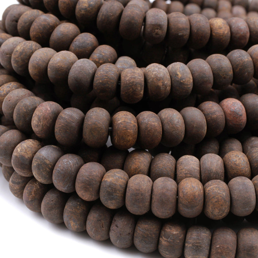Matte Natural Bronzite Rondelle 6mm 8mm Beads High Quality A Quality Excellent Quality 16" Strand