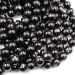Genuine Natural Hypersthene 4mm 6mm 8mm 10mm Round Beads Flashy Chatoyant Gemstone 16" Strand