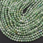 Natural Green Jadeite 6mm Round Beads Real Genuine Green Jade Gemstone 16" Strand