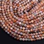 Natural Cherry Blossom Agate Beads 6mm 8mm 10mm 12mm Round Beads 15.5" Strand