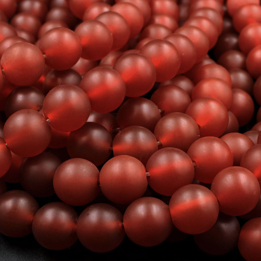 AAA Matte Natural Carnelian 4mm 6mm 8mm 10mm Round Beads Red Gemstone 15.5" Strand