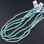 Natural Blue Larimar Beads Smooth Rondelle 6mm Genuine Real Larimar Gemstone Full 16" Strand