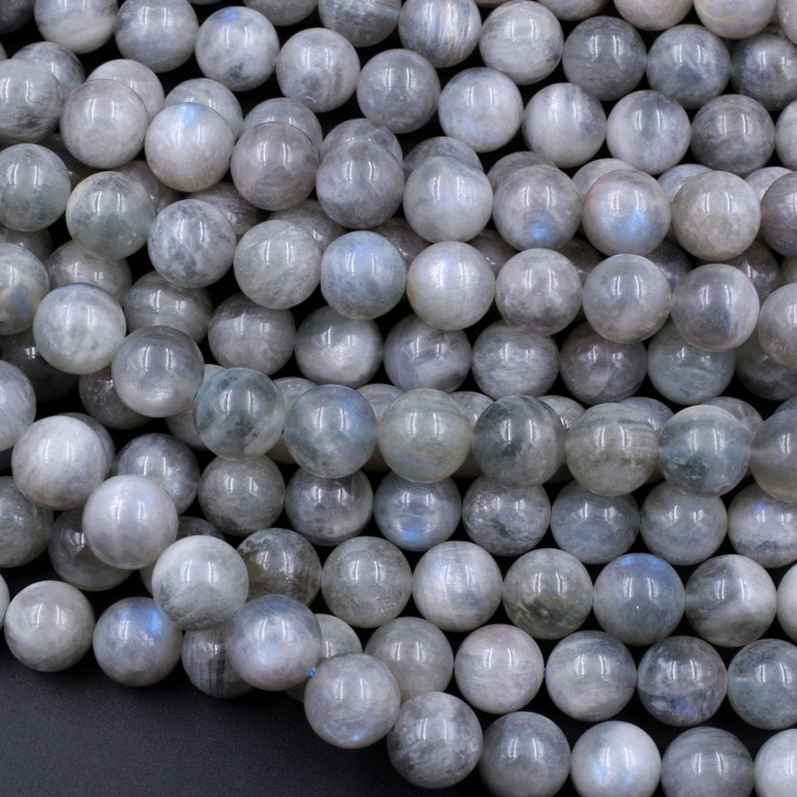 Rare! Natural Siberian Moonstone 6mm 8mm 10mm 12mm Round Beads 15.5" Strand