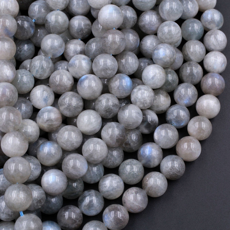 Rare! Natural Siberian Moonstone 6mm 8mm 10mm 12mm Round Beads 15.5" Strand