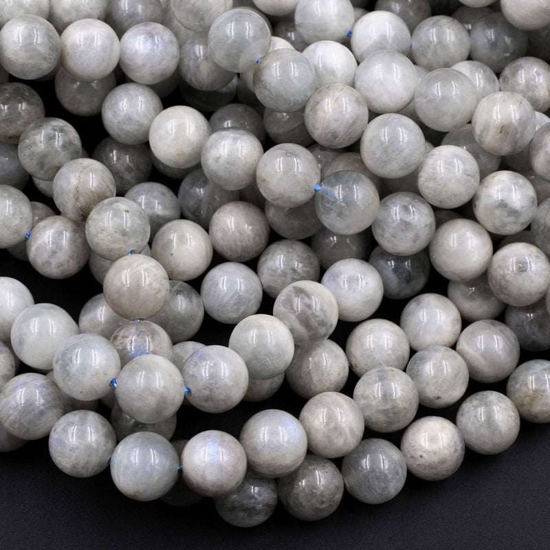 Rare! Natural Siberian Moonstone 4mm 6mm 8mm 10mm 12mm Round Beads Exclusively From Us 16" Strand