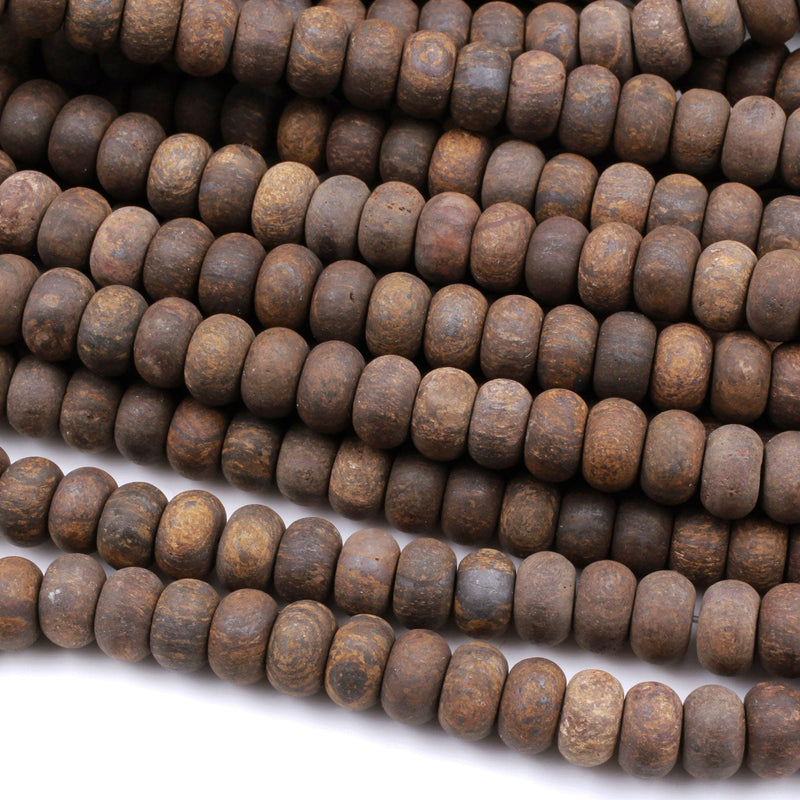 Matte Natural Bronzite Rondelle 6mm 8mm Beads High Quality A Quality Excellent Quality 16" Strand