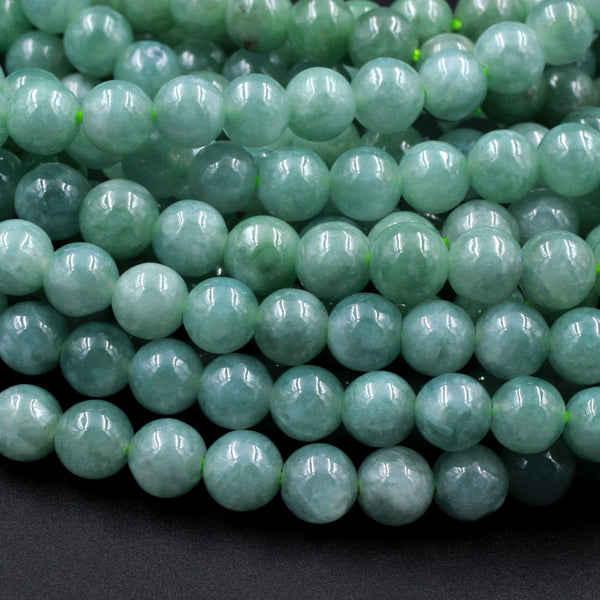 Natural Burmese Burma Jade Beads 6mm Round Real Genuine Green Jade Gemstone 16" Strand