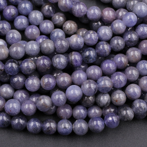 Natural Tanzanite Round Beads 3mm 4mm 5mm 6mm 7mm 8mm 10mm Real Genuine Tanzanite Purple Blue Gemstone 16" Strand