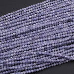 Genuine Real Natural Tanzanite Round Beads 2mm 3mm 3.5mm 4mm Faceted Micro Cut Gemstone 16" Strand