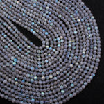 Flashy Labradorite 5mm 6mm Round Beads 16" Strand