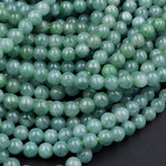 Natural Burmese Burma Jade Beads 6mm Round Real Genuine Green Jade Gemstone 16" Strand