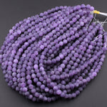 AAA Matte Finish Natural Purple Amethyst Round Beads 4mm 6mm 8mm 10mm 16" Strand