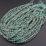 Faceted Natural Kiwi Jasper 6mm 8mm 10mm Round Beads 16" Strand