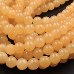 Natural Golden Yellow Honey Calcite Round Beads 4mm 6mm 8mm 10mm 15.5" Strand