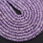 Natural Soft Violet Purple Amethyst Smooth Rondelle 6mm Beads 16" Strand