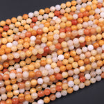 Faceted Natural Yellow Aventurine 6mm 8mm 10mm Round Beads 16" Strand