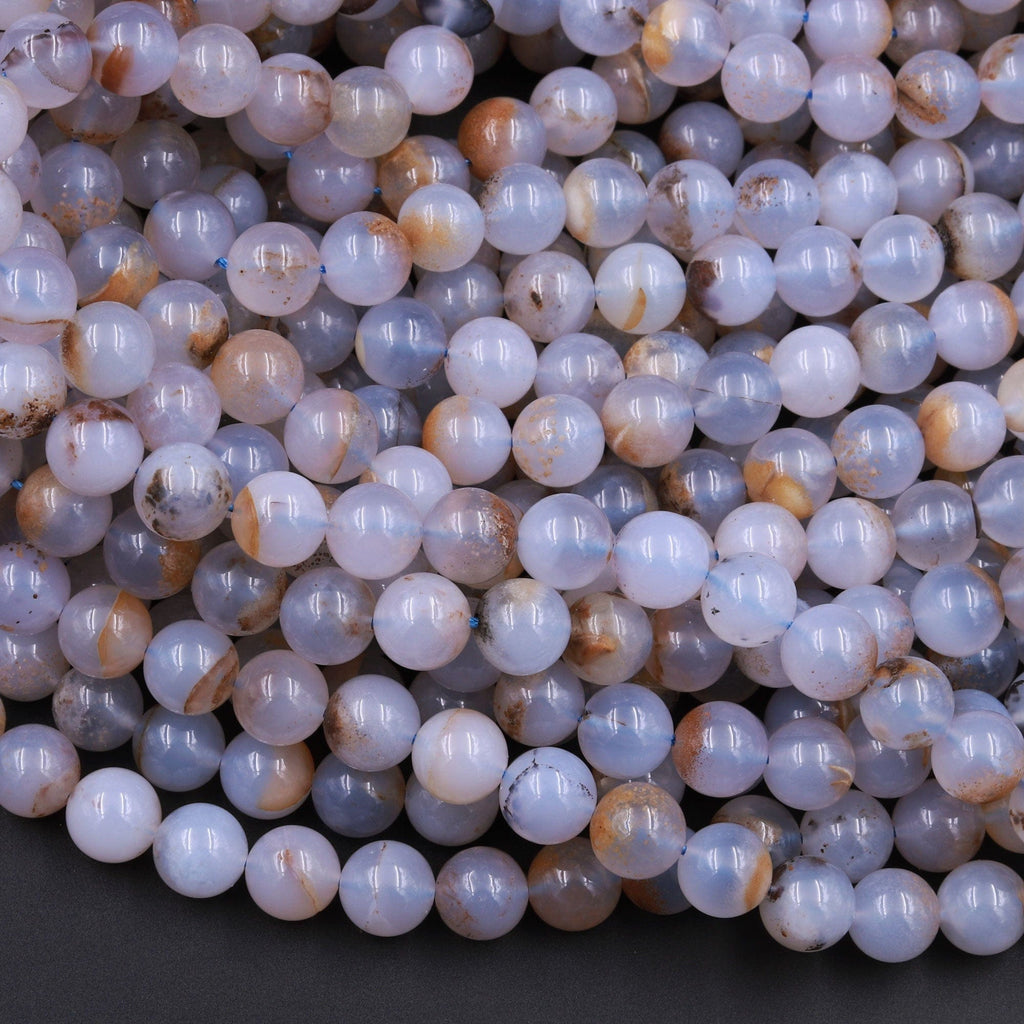 Goldstone Beads, Blue, 8mm Round - Golden Age Beads