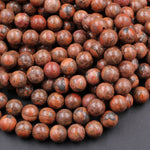 Only from Us ~ Desert Rose Jasper 6mm 8mm Round Beads Aka Red Orbicular Jasper From Mexico 16" Strand