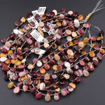 Small Natural Mookaite Teardrop Beads 14x10mm 16" Strand