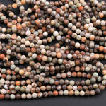 Natural Mushroom Jasper Rhyolite Round Beads 4mm 6mm 8mm 10mm 12mm 16" Strand