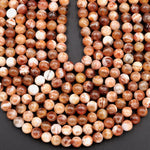 Natural Brandy Opal 6mm 8mm 10mm Round Beads 16" Strand