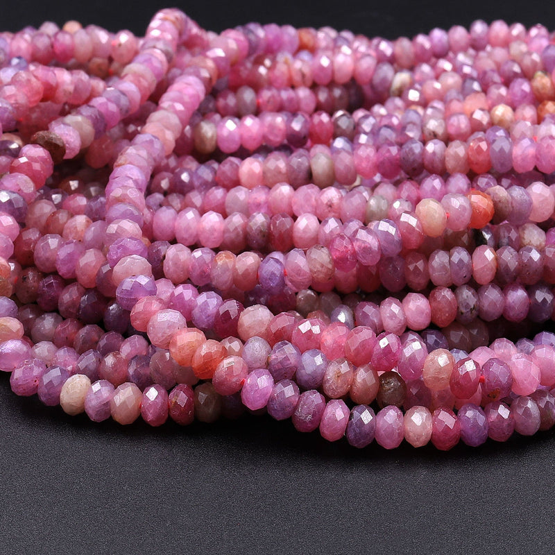 Natural Rose Quartz Faceted 4x6mm Gemstone Beads Rondelle Saucer Semi  Precious Beads for DIY Jewerly Making Beads