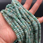 Real Genuine 100% Natural Emerald 6mm Rondelle Beads Green Emerald From Columbia Gemstone May Birthstone 15.5" Strand