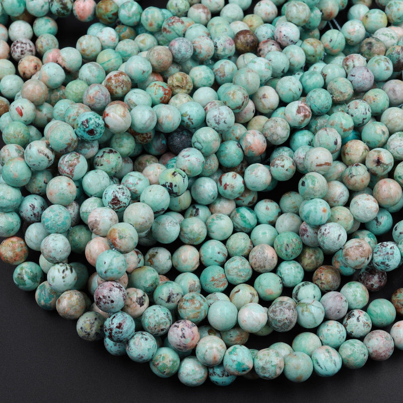AAA Genuine Natural Peruvian Turquoise 6mm 8mm 10mm Round Beads Stunni –  Intrinsic Trading