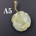 Large Hand Carved Natural Aquamarine Flower Pendant Drilled Real Genuine Green Yellow Aquamarine Gemstone Focal Bead