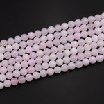 Genuine Natural Pink Mangano Calcite 6mm 8mm 10mm Smooth Round Beads From Peru 15.5&quot; Strand