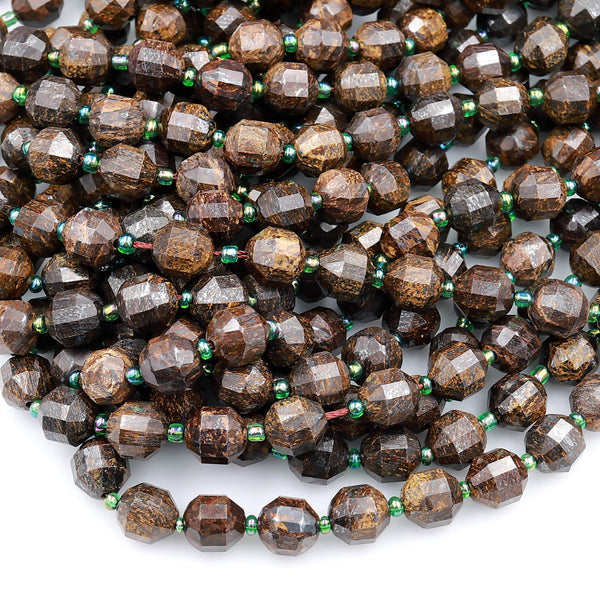 GEM-Inside Natural 12mm Bronzite Gemstone Loose Beads Round Smooth Stone  Energy Stone Power Beads for Jewelry Making 15