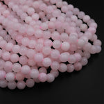 Genuine Natural Pink Mangano Calcite 6mm 8mm 10mm Smooth Round Beads From Peru 15.5&quot; Strand