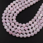 Genuine Natural Pink Mangano Calcite 6mm 8mm 10mm Smooth Round Beads From Peru 15.5&quot; Strand